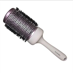 Pink Round Hair Brush by Plugged In Large Static Free Volume Smooth Professional